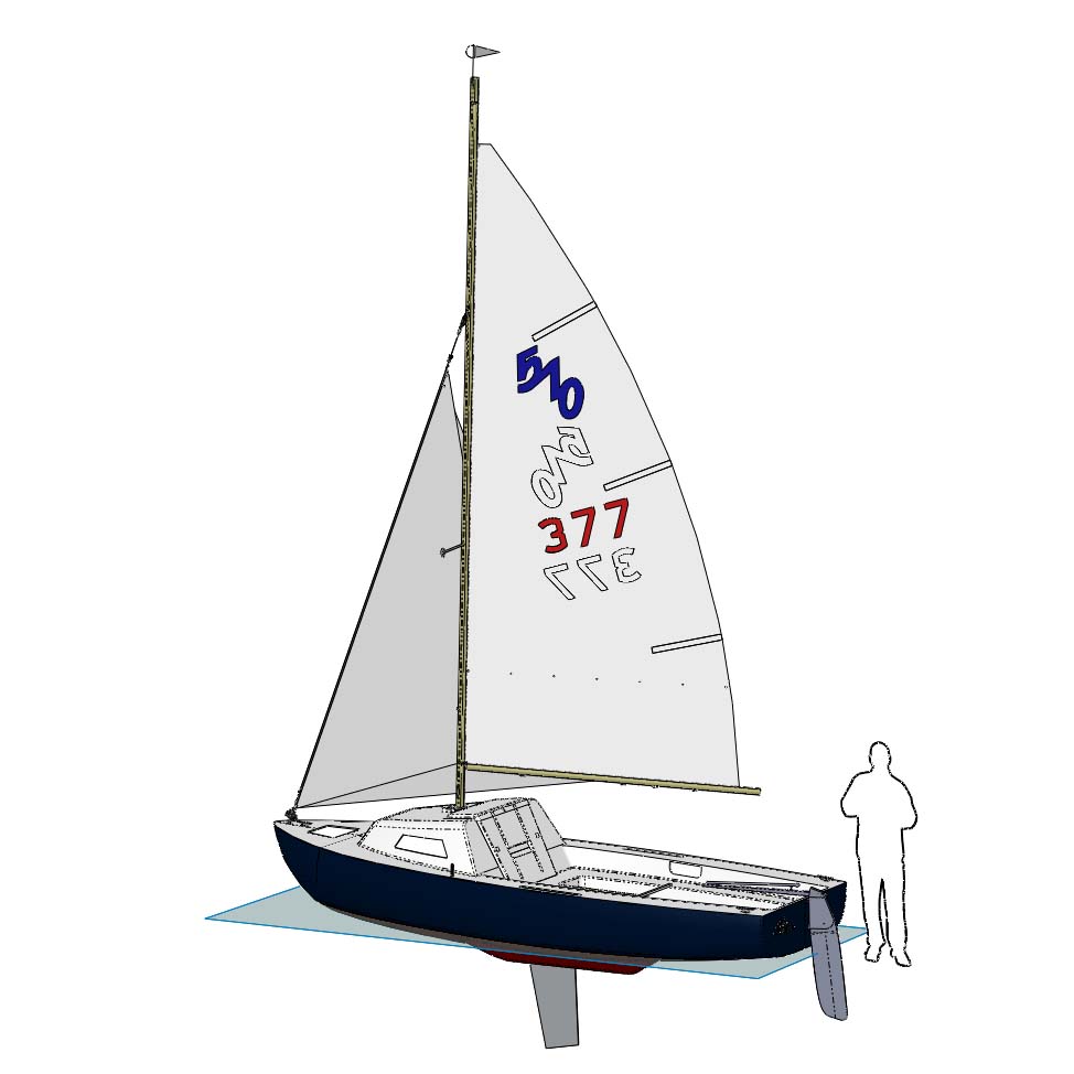 小帆船lanaverre-17三维建模图纸 Solidworks设计 有零件图和装配图 附STEP IGS格式