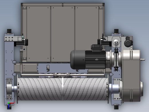 20吨吊钩桥式起重机起重小车俯视缩略图