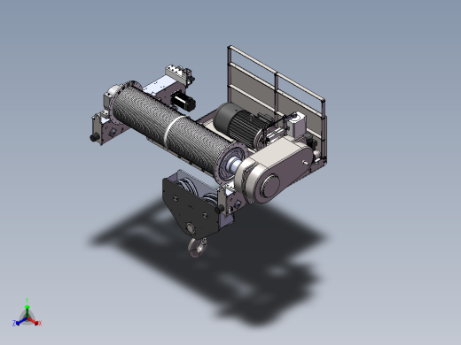 20吨吊钩桥式起重机起重小车正等轴测缩略图