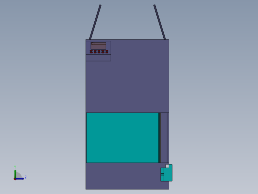 打包垃圾桶SW三维图左视缩略图