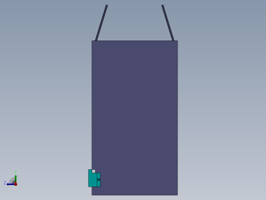 打包垃圾桶SW三维图右视缩略图