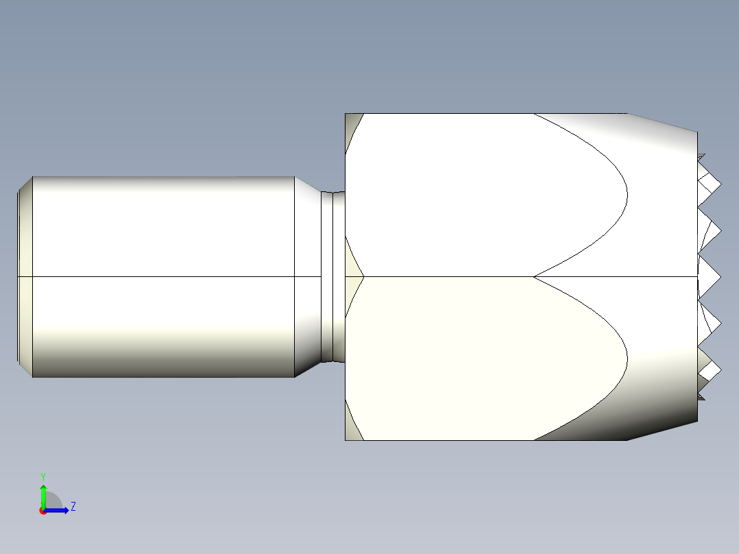 定位配件2268(A)多系列多零件图纸模型左视图