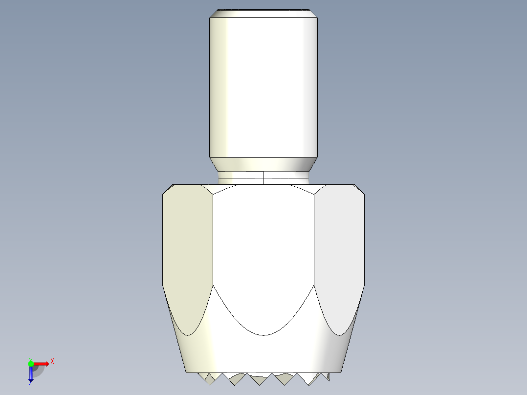 定位配件2268(A)多系列多零件图纸模型俯视图