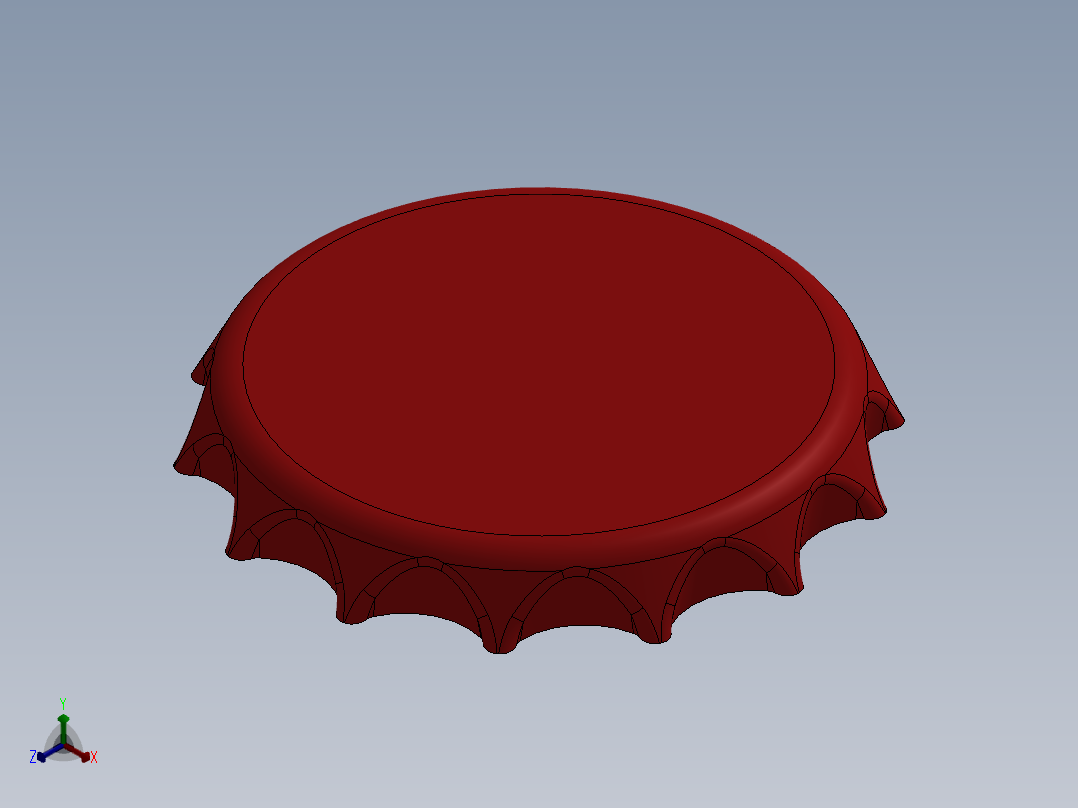 瓶盖、盖子(39)正等轴测图