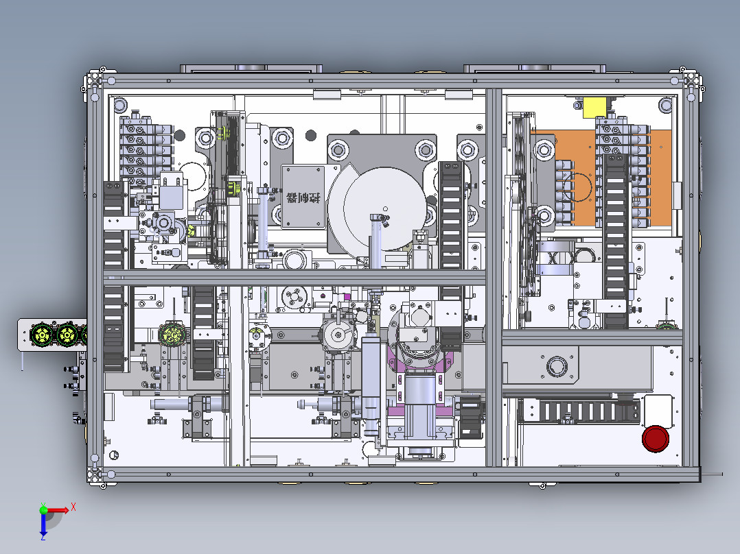 行星齿轮组装机sw14可编辑俯视图