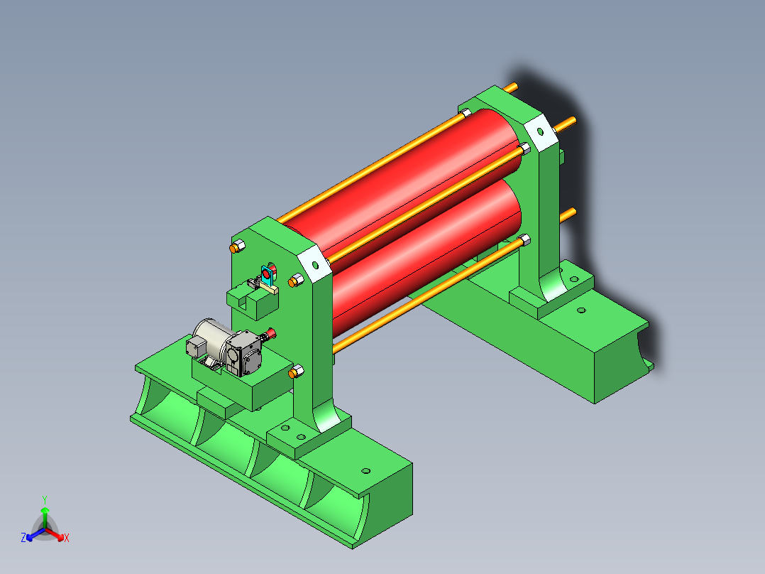 热轧机正等轴测图