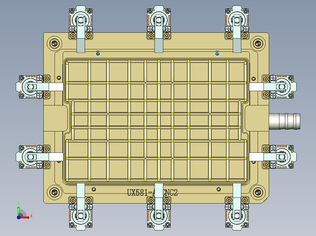 UX581-A-笔记本CNC工装夹具三维模型CNC2-190110前视图
