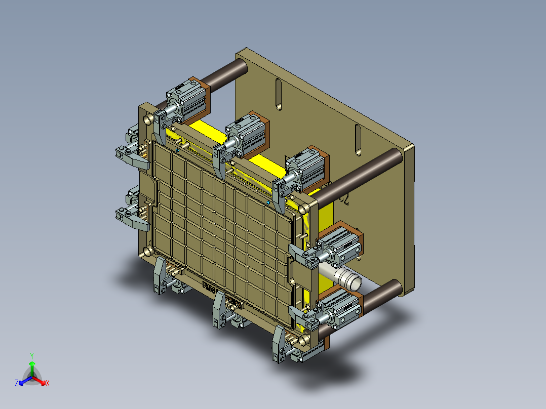 UX581-A-笔记本CNC工装夹具三维模型CNC2-190110正等轴测图