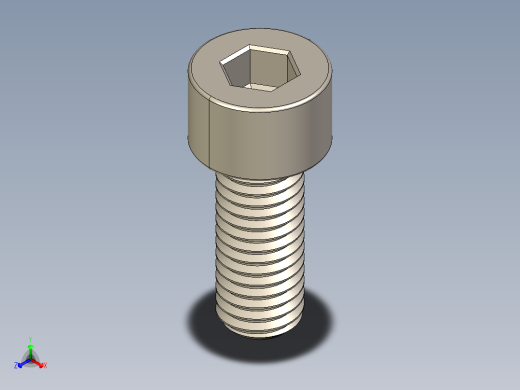 Screw_DIN_912_M8x20F_A2.STEP公制内六角螺钉