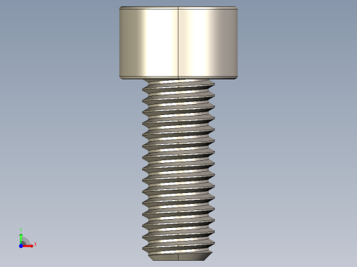 Screw_DIN_912_M8x20F_A2.STEP公制内六角螺钉前视缩略图