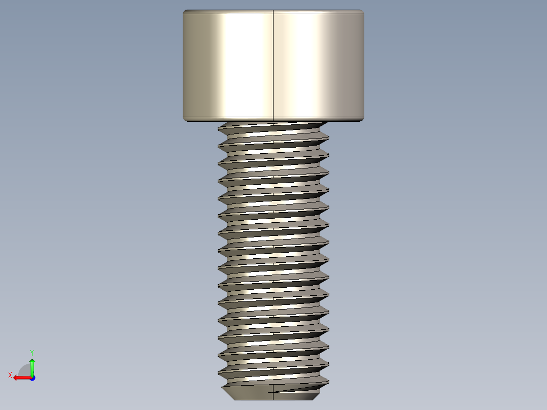 Screw_DIN_912_M8x20F_A2.STEP公制内六角螺钉后视图