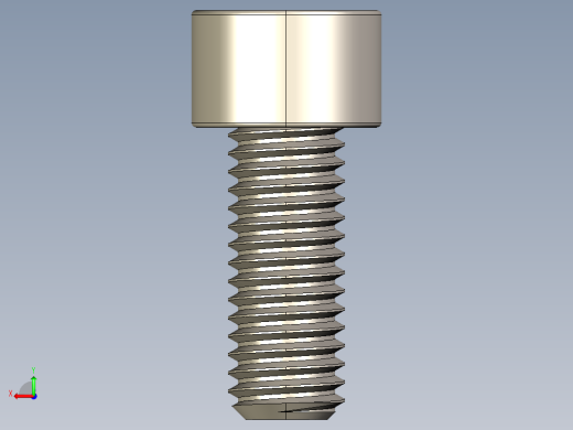 Screw_DIN_912_M8x20F_A2.STEP公制内六角螺钉后视缩略图
