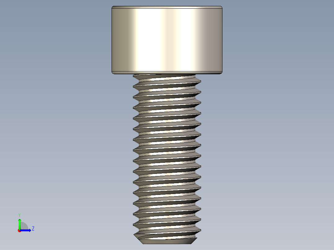Screw_DIN_912_M8x20F_A2.STEP公制内六角螺钉左视图