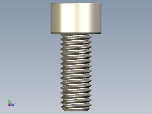 Screw_DIN_912_M8x20F_A2.STEP公制内六角螺钉左视缩略图