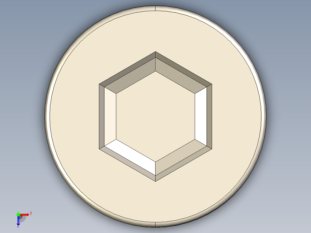 Screw_DIN_912_M8x20F_A2.STEP公制内六角螺钉俯视图