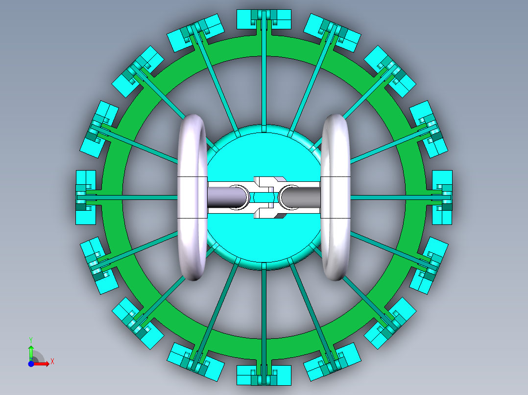 桶盖封口钳前视图