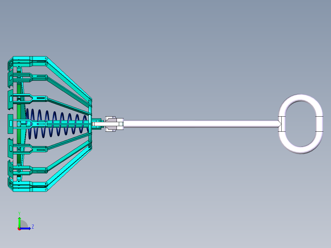 桶盖封口钳左视图