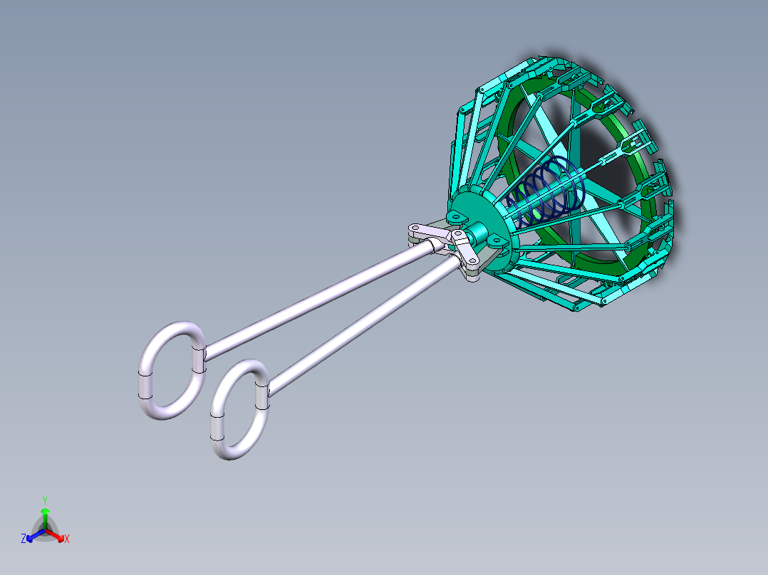 桶盖封口钳正等轴测图