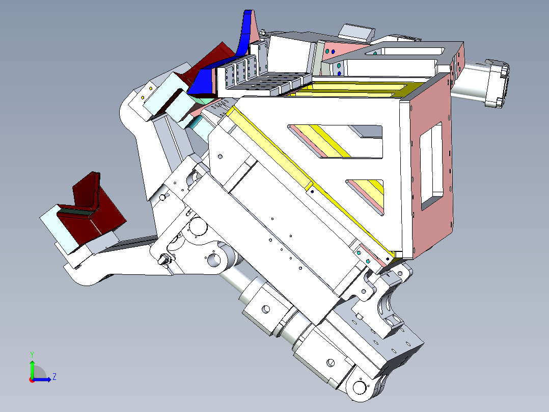 焊接夹具滑动式压紧机构设计左视图