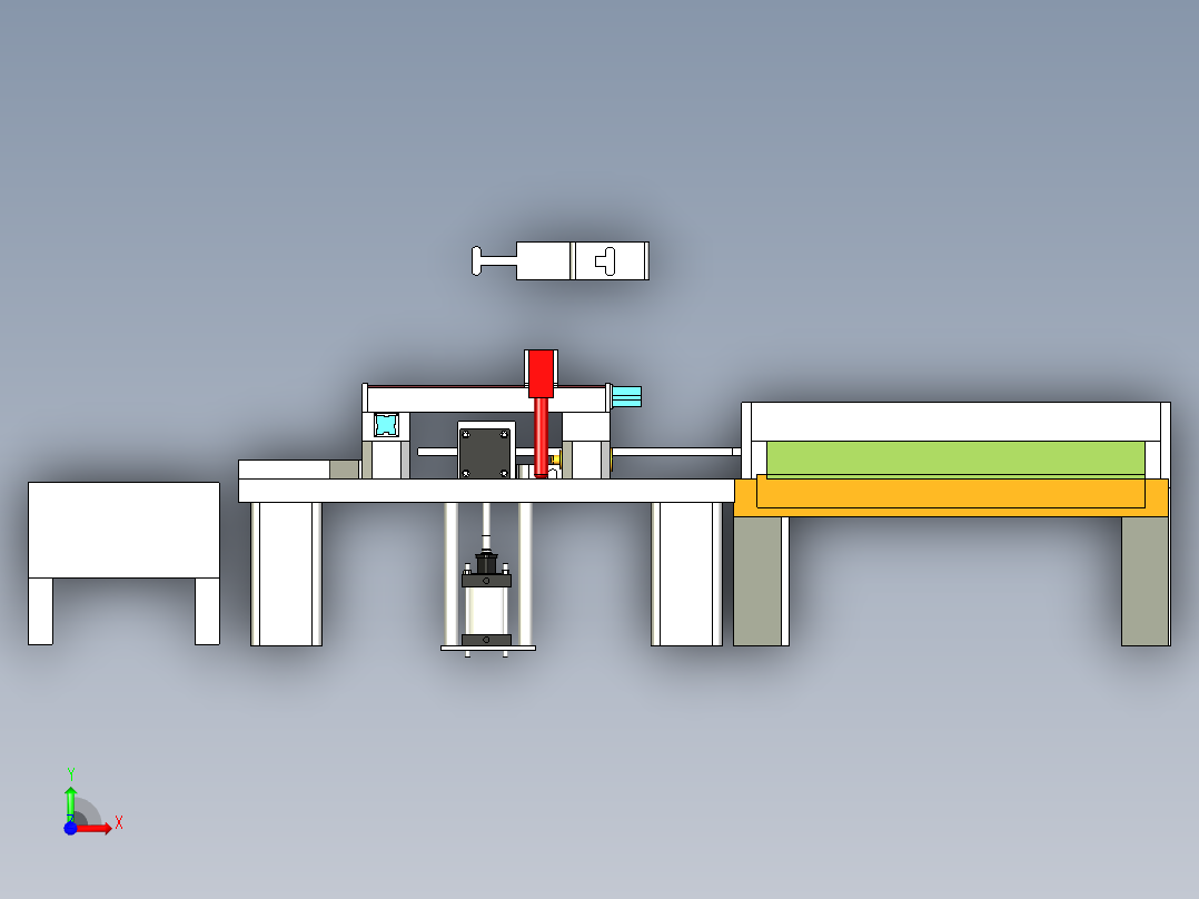 一种压线框自动弯折机前视图