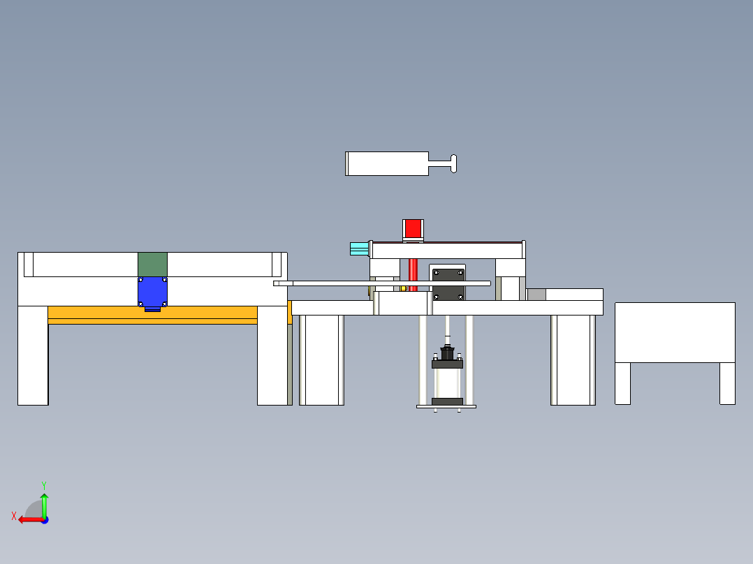 一种压线框自动弯折机后视图