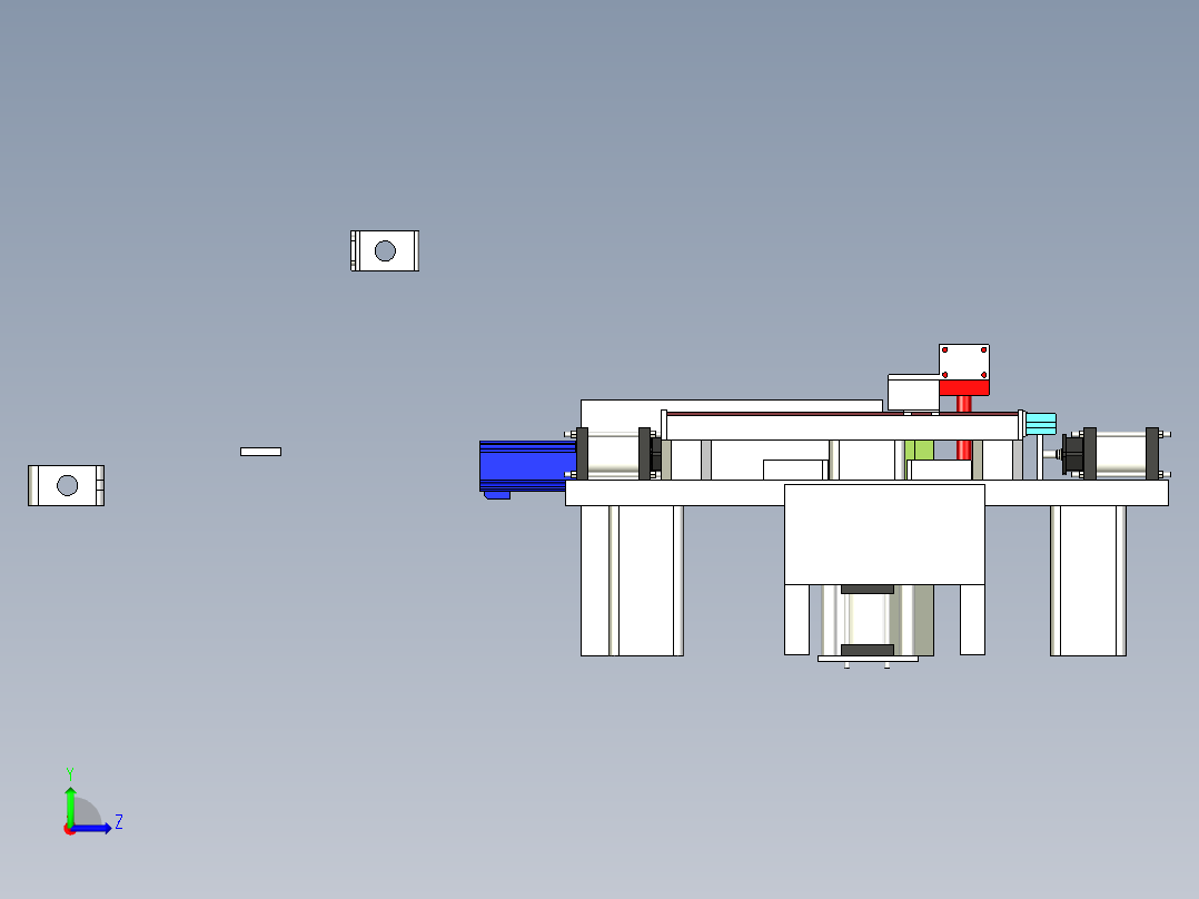 一种压线框自动弯折机左视图