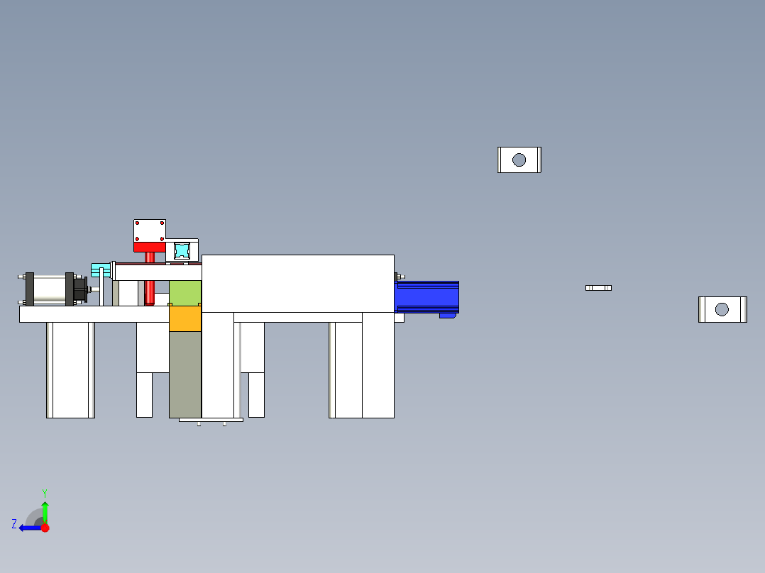 一种压线框自动弯折机右视图