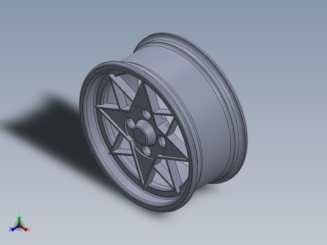 轮毂、轮胎(17)正等轴测图