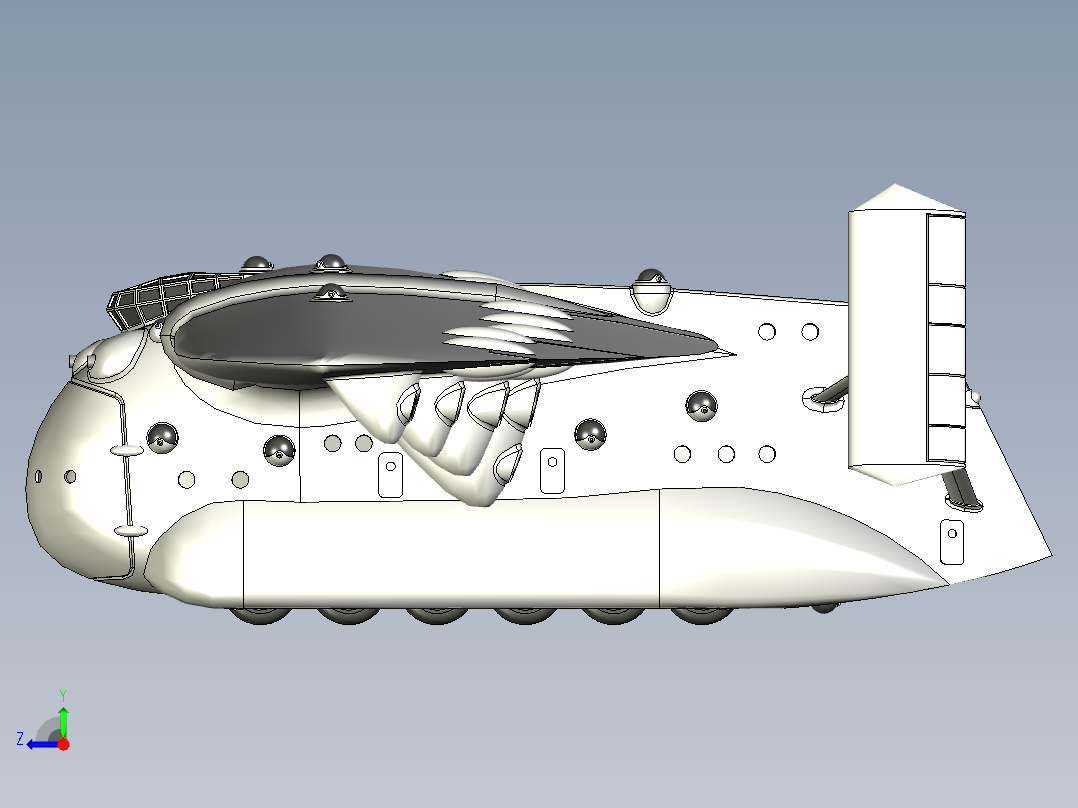 A2004350-《风之谷》中托梅基安运输机右视图