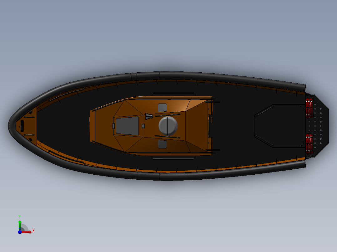 营救艇救生艇模型 224410前视图