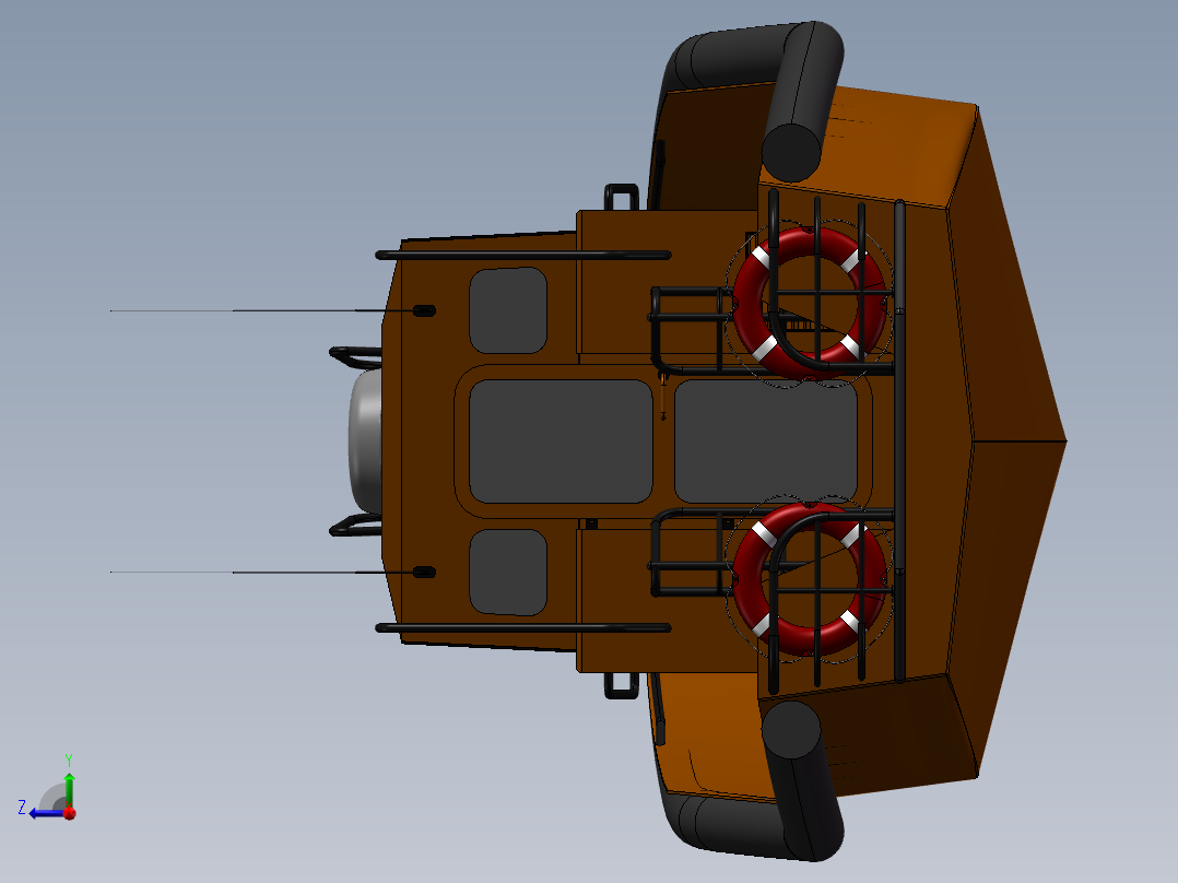 营救艇救生艇模型 224410右视图
