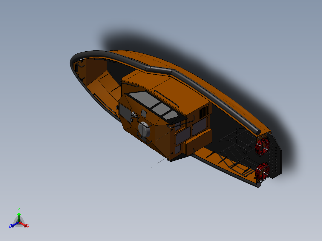 营救艇救生艇模型 224410正等轴测图