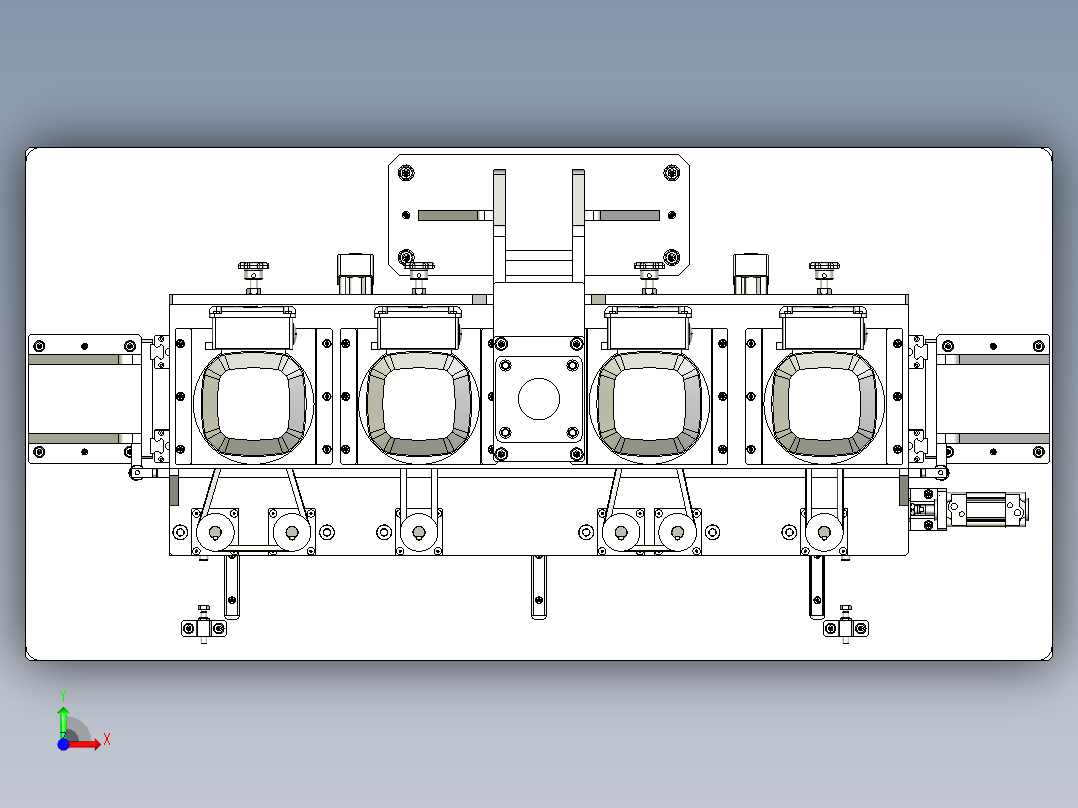 自动打孔机前视图