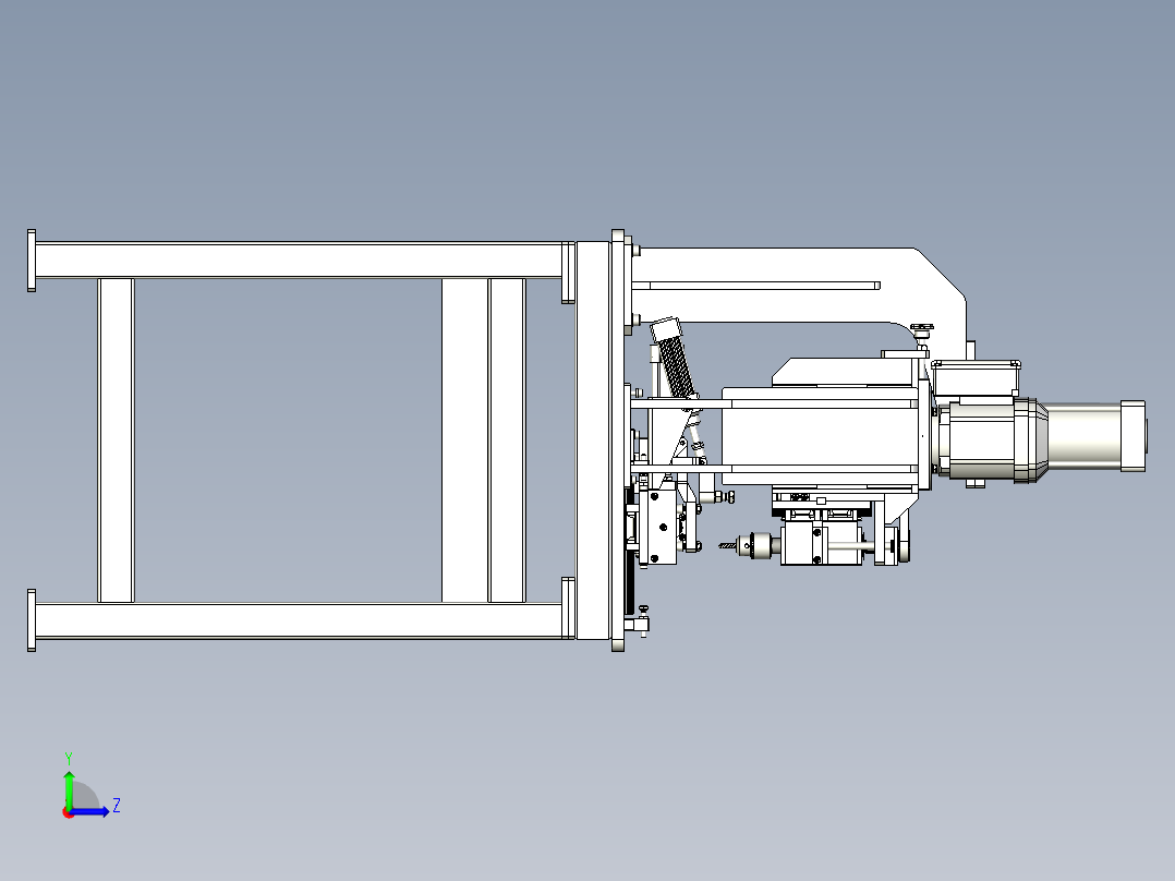 自动打孔机左视图
