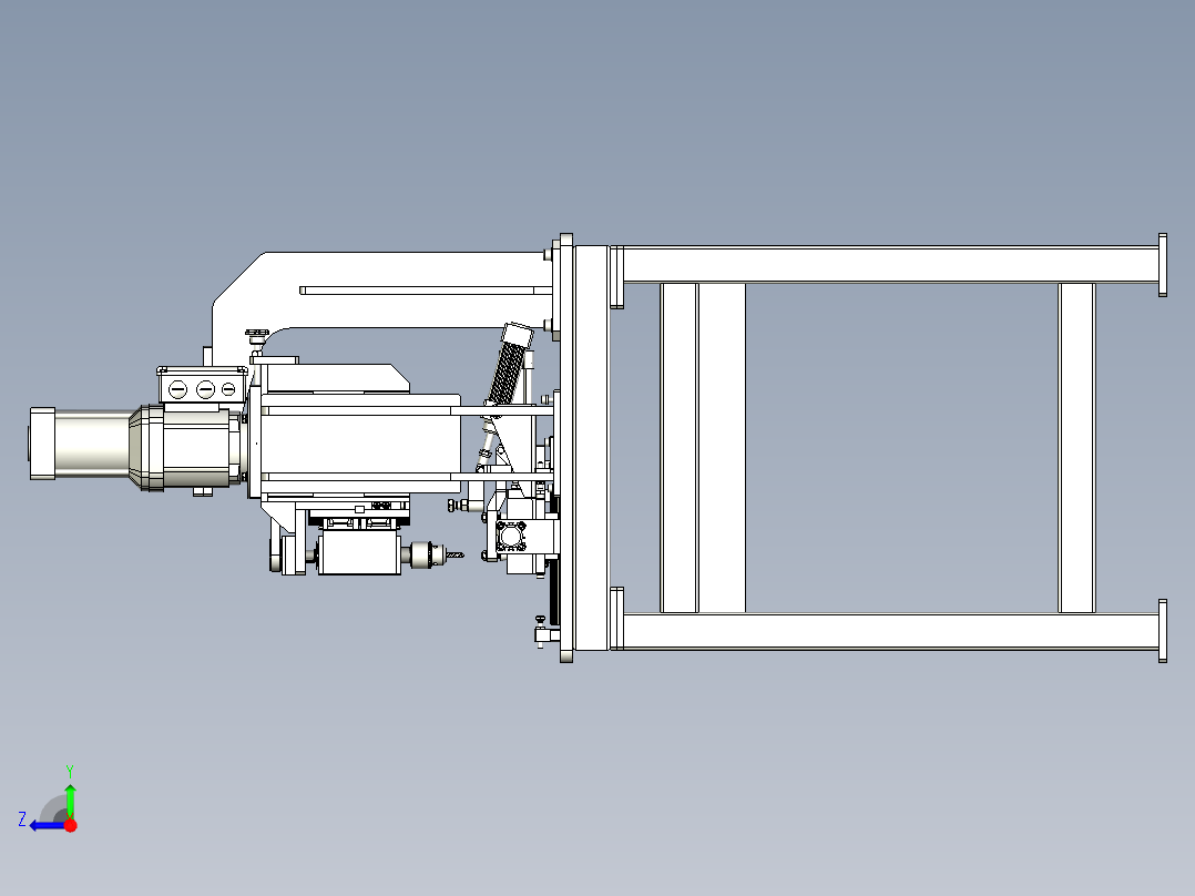 自动打孔机右视图