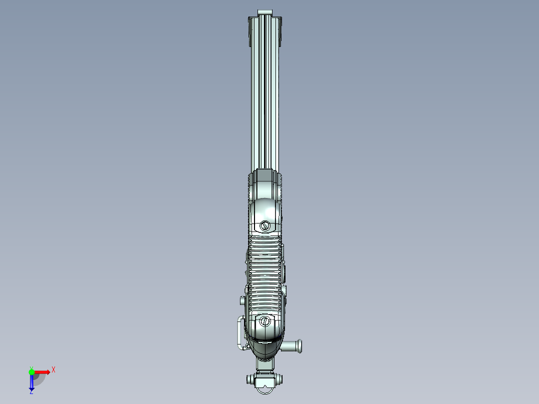 手枪左轮冲锋枪老式狙击步枪设计3D图纸sturmgewehr-44-1 6 STP IGS X_T俯视图