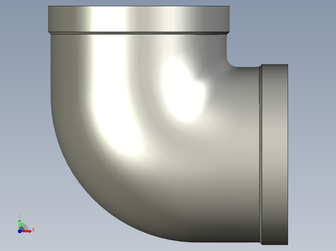 螺纹管弯头-90°等径 DN65前视图