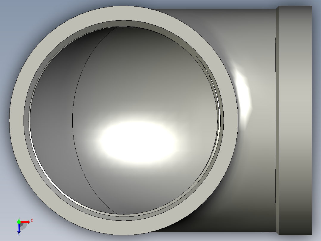 螺纹管弯头-90°等径 DN65俯视图