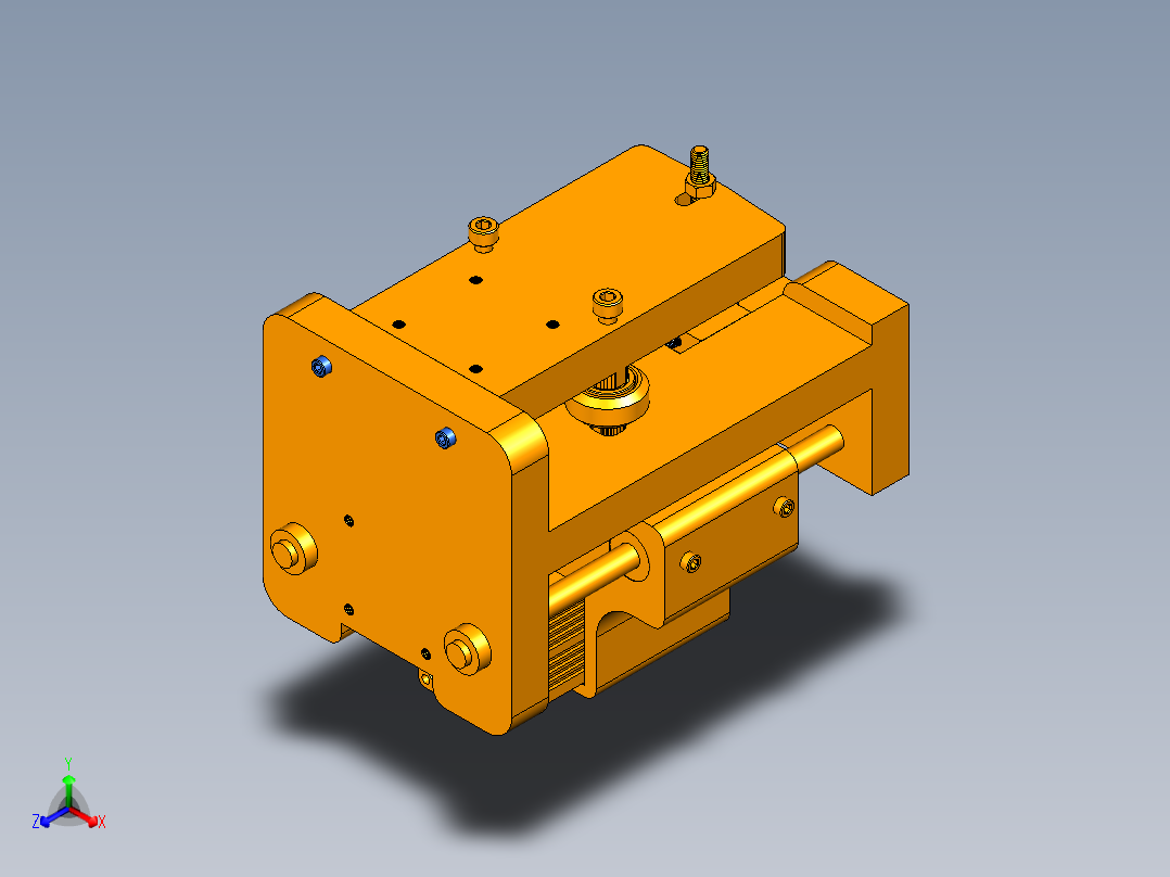 激光雕刻机正等轴测图