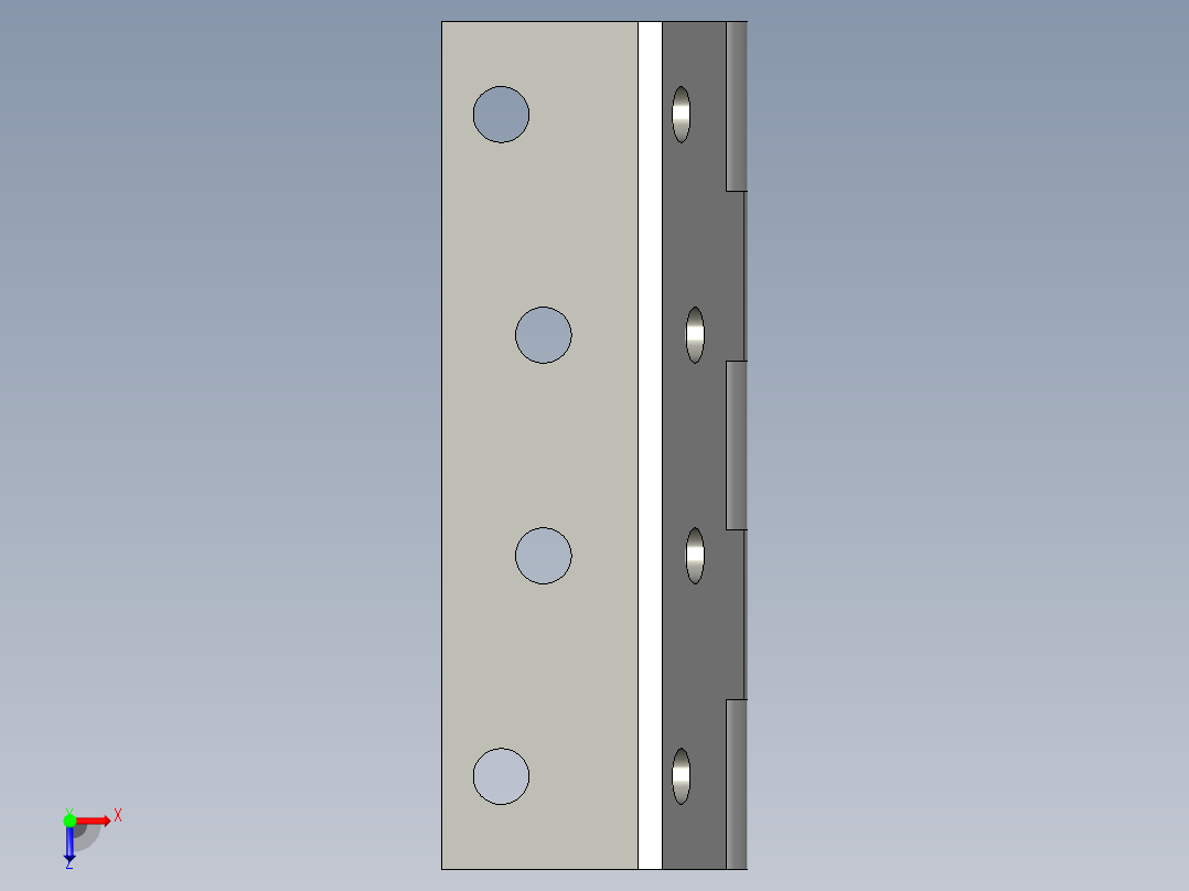 HFV21-100合页俯视图