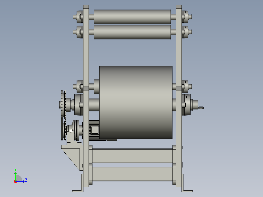 印刷机收纸装置左视图