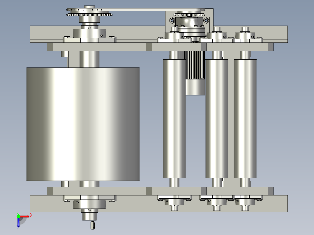 印刷机收纸装置俯视图