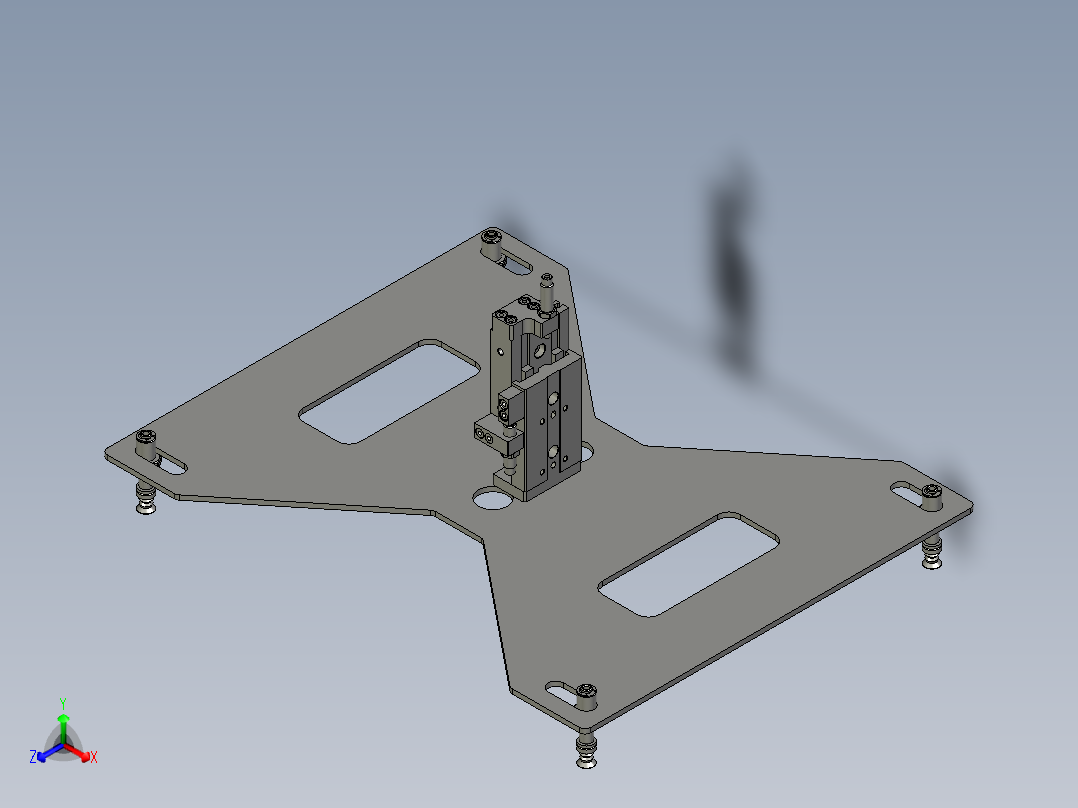 萃盘吸附组件正等轴测图