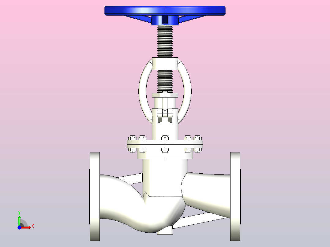 J41H╱W-64╱P法兰截止阀[J41H-64-125]前视图