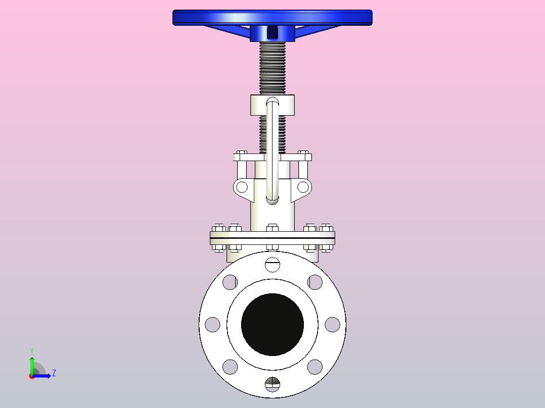 J41H╱W-64╱P法兰截止阀[J41H-64-125]左视图
