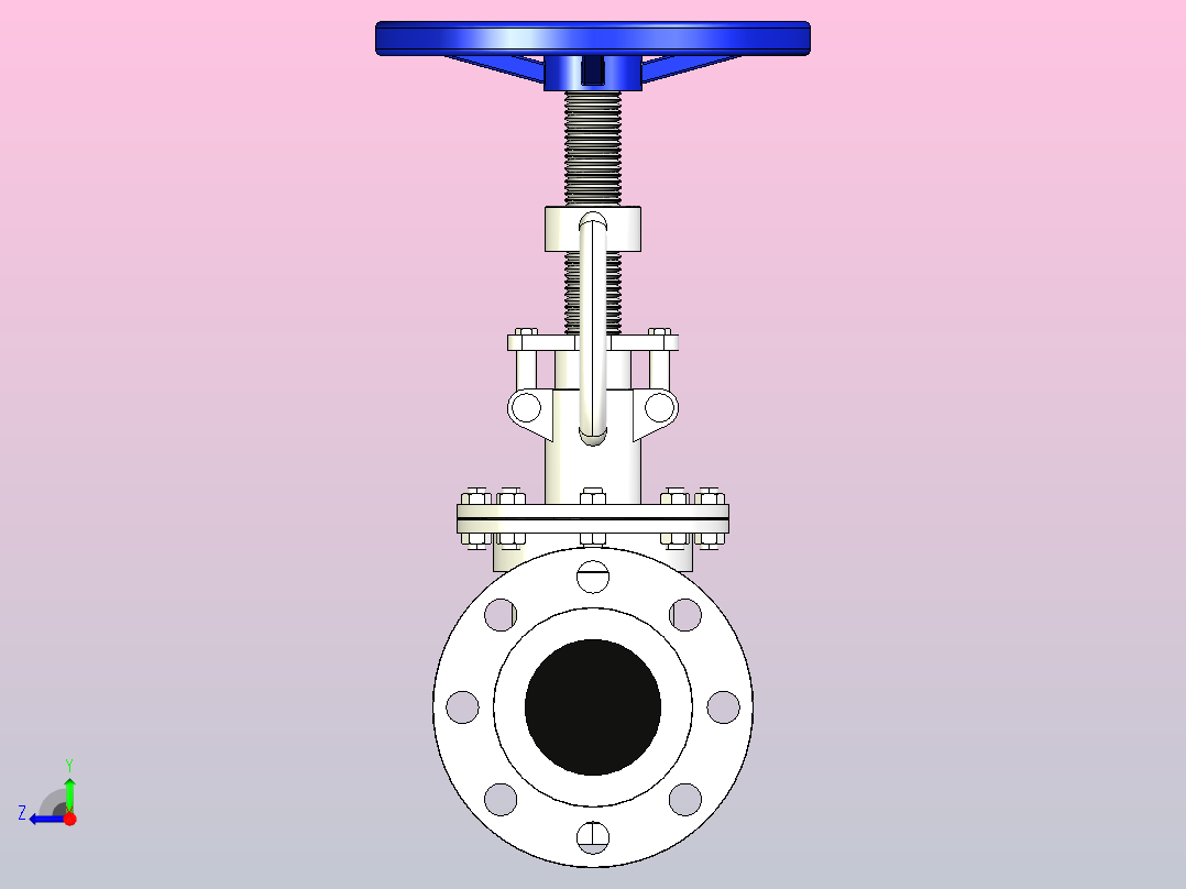 J41H╱W-64╱P法兰截止阀[J41H-64-125]右视图