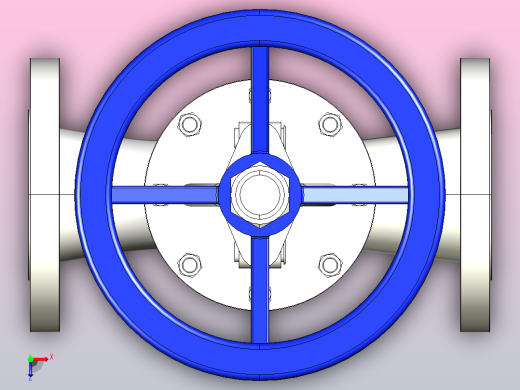 J41H╱W-64╱P法兰截止阀[J41H-64-125]俯视缩略图