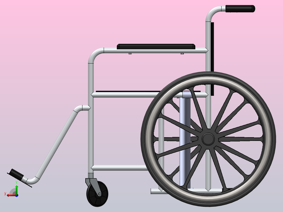 轮椅02后视图