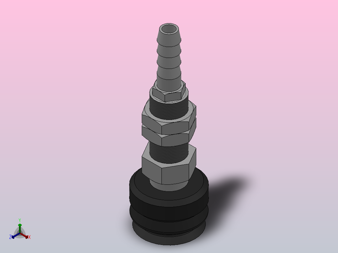 PJTK(φ10~φ50)双层真空吸盘[PJTK-15-S]主视图