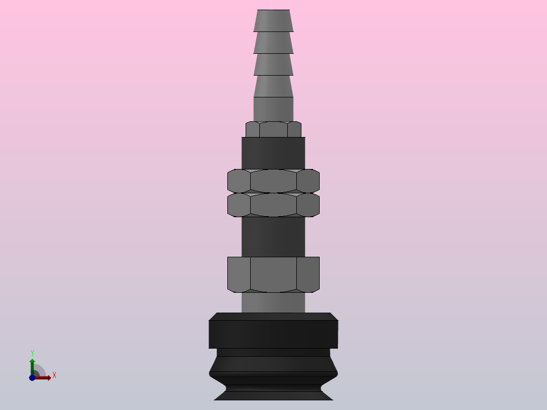 PJTK(φ10~φ50)双层真空吸盘[PJTK-15-S]前视图